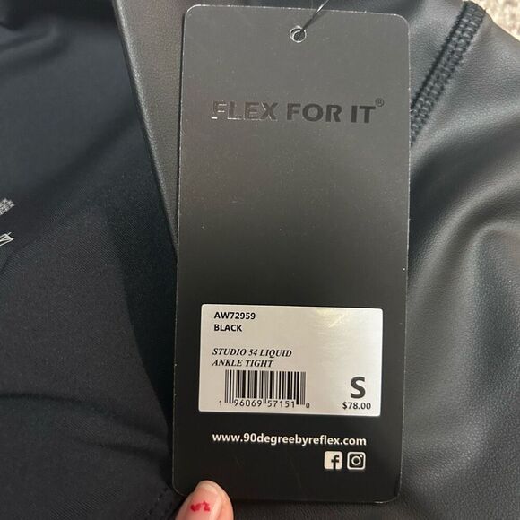 90 Degree Black Super High Rise Ankle Tight Women’s Size Small Leggings - Picture 4 of 7